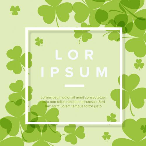 Square St. Patrick's Day Card Layout - 253611461