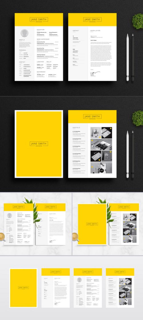 Yellow and White Resume Layout - 253635214