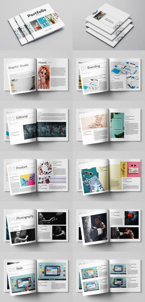 Square Graphic Design Portfolio Layout - 253642951