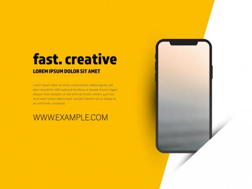 Web Banner Layout with Smartphone Mockup - 253828610