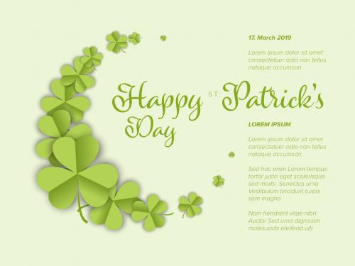 St. Patrick's Day Card Layout - 254445116