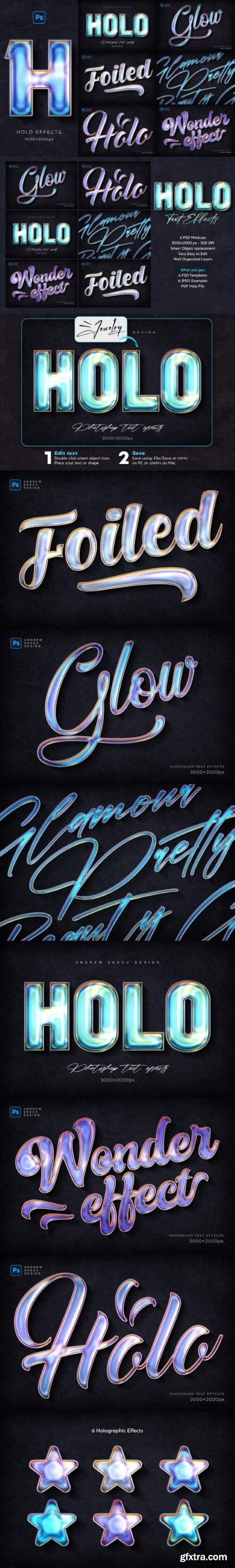 Holographic Text Effects