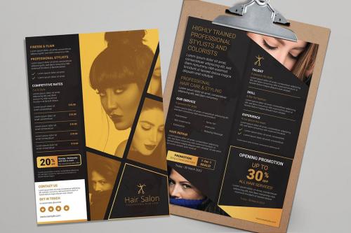 Hair Salon Poster/Flyer/Brochure Templates