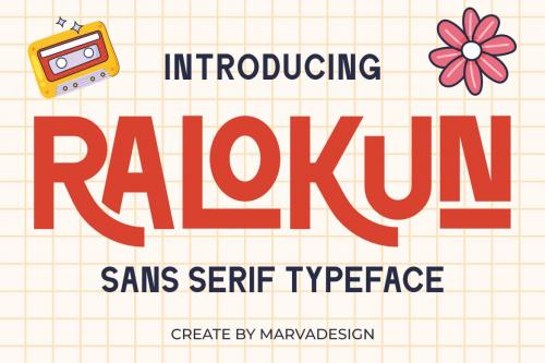 Ralokun - Retro Sans Serif Font