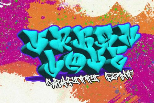 Urban Love - Solid and Outline Graffiti Font