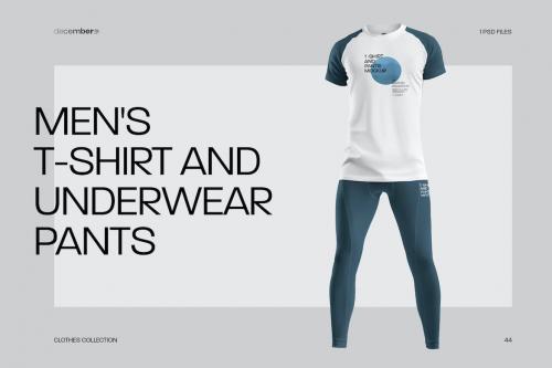 Men's Mockups T-Shirt and Underwear Pants