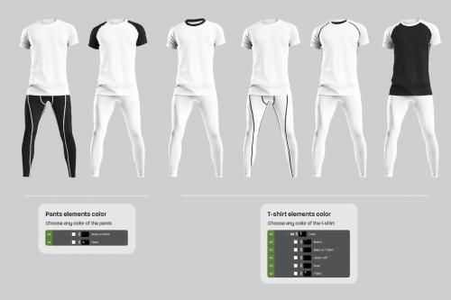 Men's Mockups T-Shirt and Underwear Pants