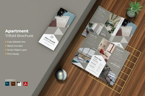 Apartment Real Estate Trifold Brochure