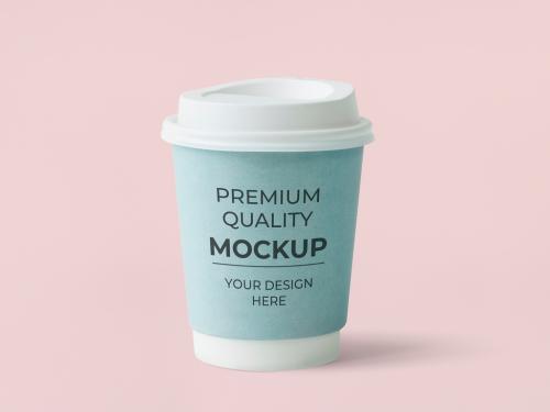 Pastel Blue Paper Cup Mockup  - 254775031