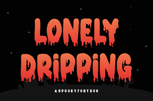 Lonely Dripping Halloween Display Font