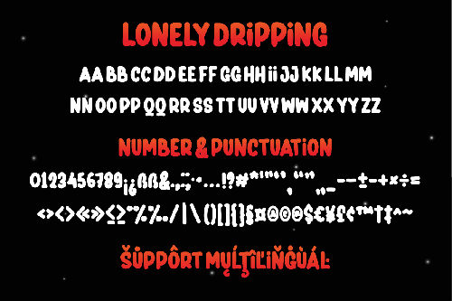 Lonely Dripping Halloween Display Font