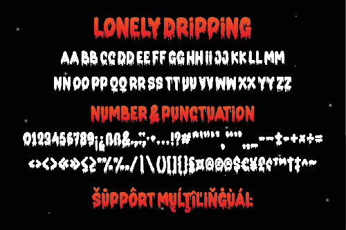 Lonely Dripping Halloween Display Font