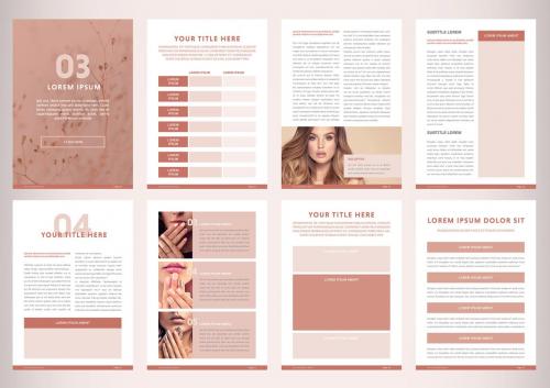 Minimal peach color workbook