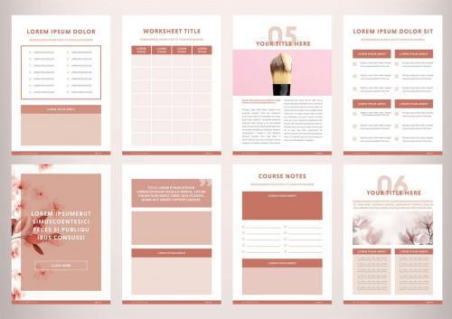 Minimal peach color workbook