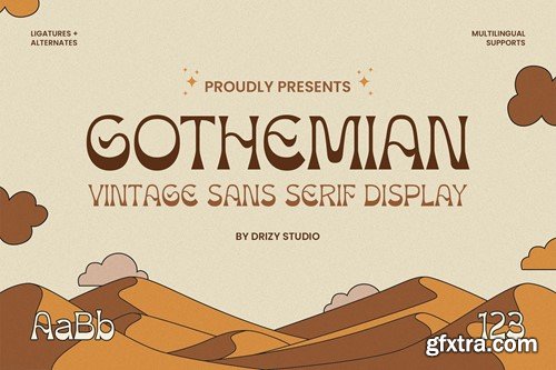 Gothemian - Vintage Sans Serif Font 4DYECZG