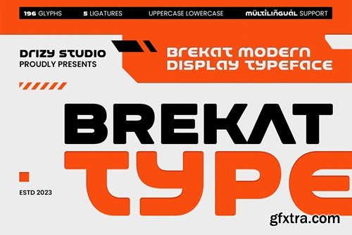 Brekat - Modern Display Typeface MRKMBQA