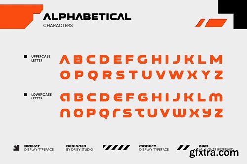 Brekat - Modern Display Typeface MRKMBQA