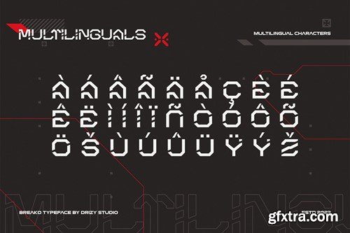 Breako - Futuristic Stencil Font FYKWL25