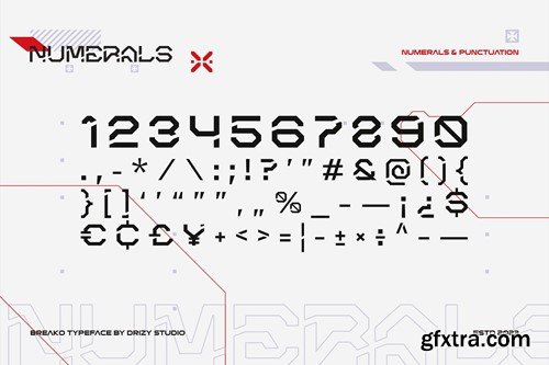 Breako - Futuristic Stencil Font FYKWL25