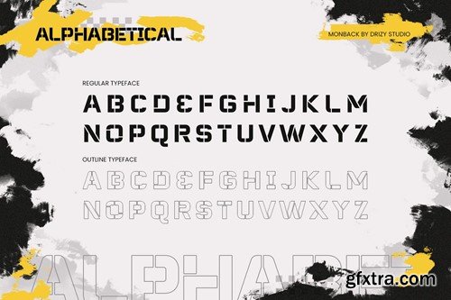 Monback - Modern Stencil Font SH8ZALW