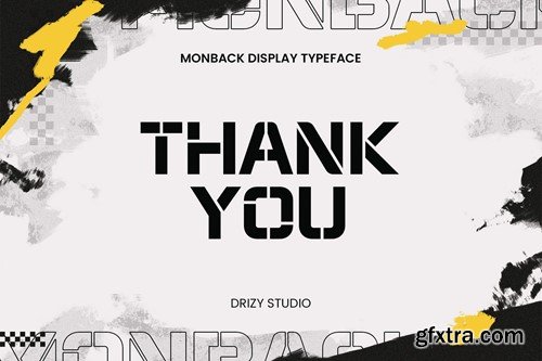 Monback - Modern Stencil Font SH8ZALW