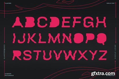 Glanterd - Distort Experimental Glitch Font LMRBCTF