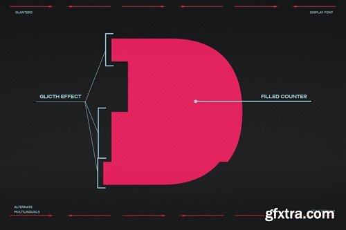 Glanterd - Distort Experimental Glitch Font LMRBCTF