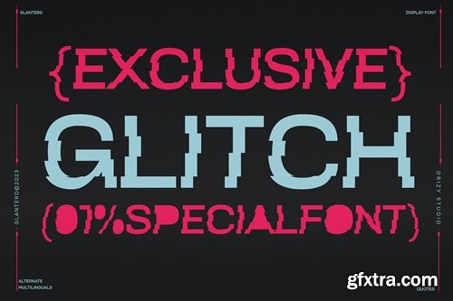 Glanterd - Distort Experimental Glitch Font LMRBCTF