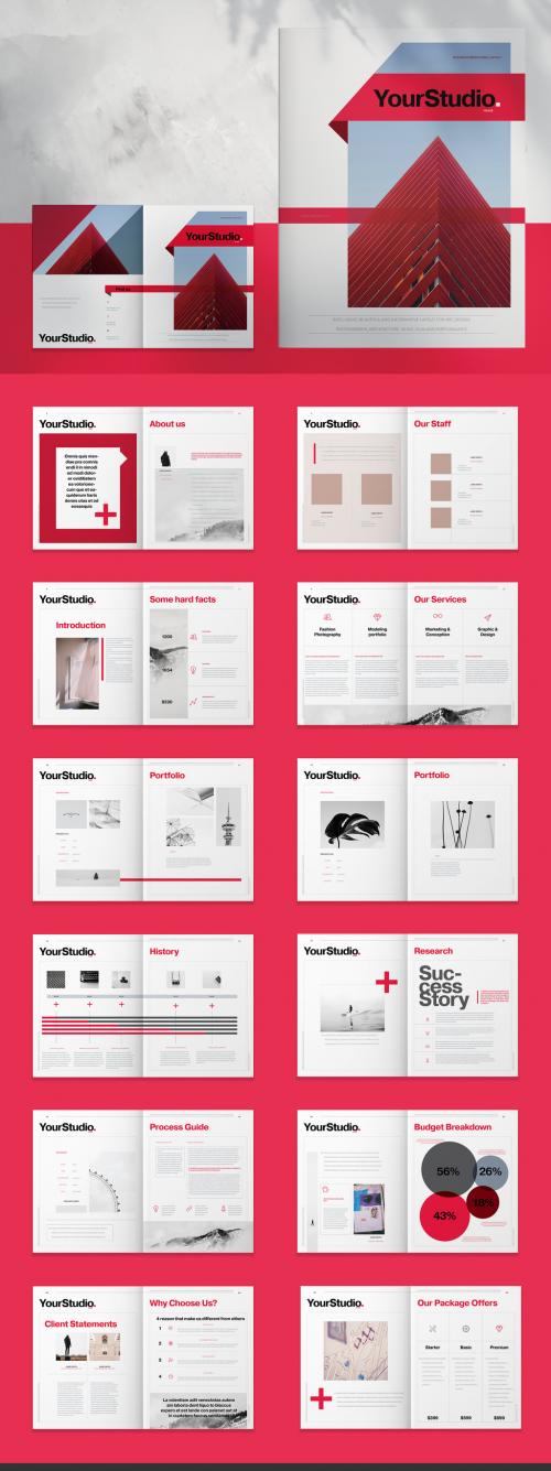 Red Business Brochure Layout - 256061182