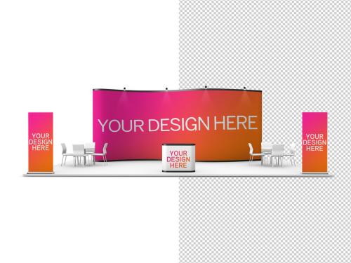 Trade Show Exhibition Stands Mockup - 256257308