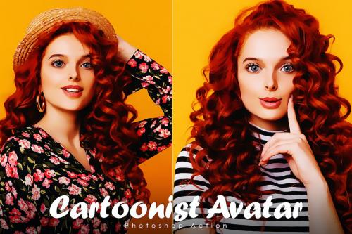 Cartoonist Avatar Photoshop Action