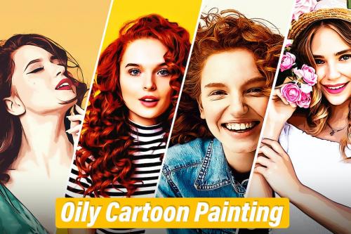 Oily Cartoon Painting Action