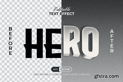 Hero 3D Text Effect Vintage Style A2B9LN9