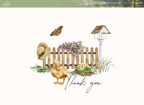 Watercolor Compositions Garden Animals Plants