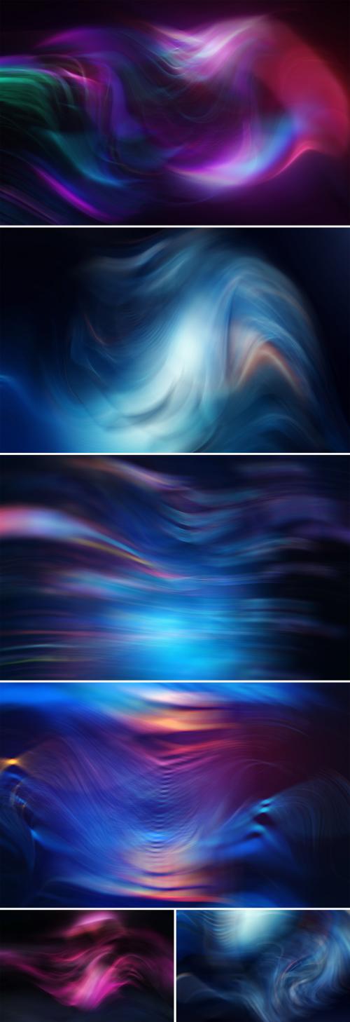 6 Abstract Smoke Effect Backgrounds - 256449899