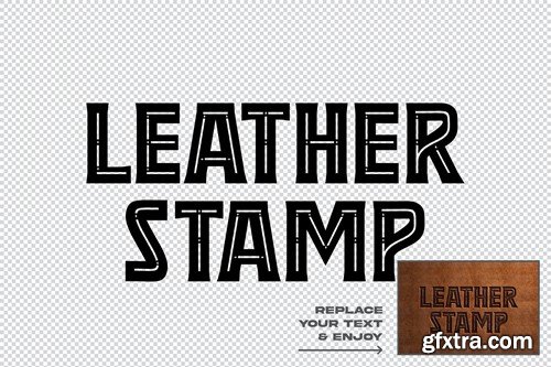 Deboss Leather Stamp Editable Text Effect JGQHQNF