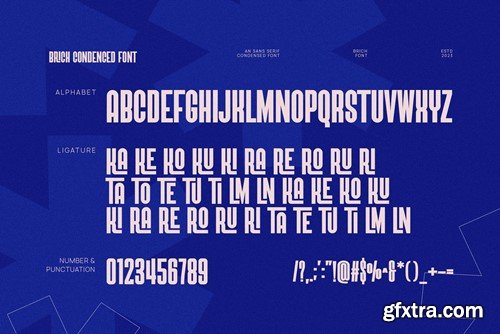 Brich Ligature Futuristic Sans Serif Font Typeface ZL8R4U3