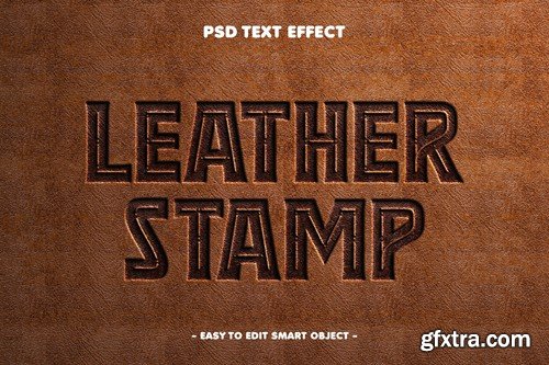 Deboss Leather Stamp Editable Text Effect JGQHQNF