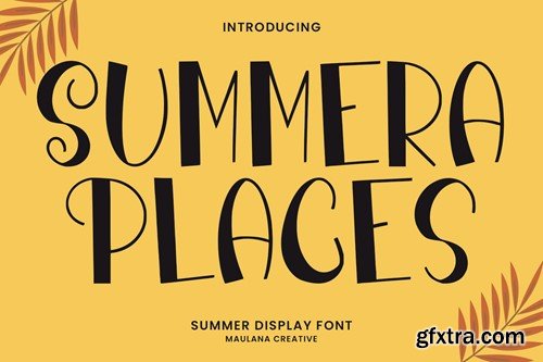 Summera Places Summer Display Font 72FRFDC