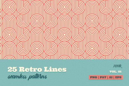 Retro Lines Seamless Patterns