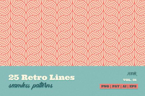 Retro Lines Seamless Patterns