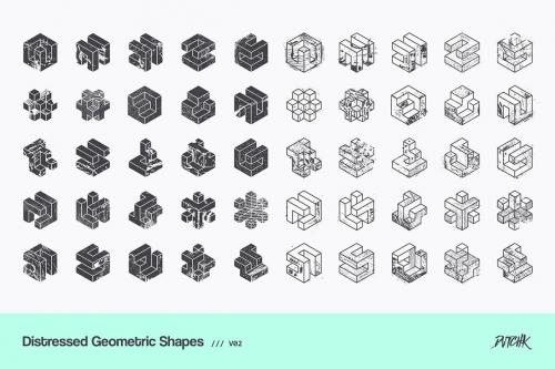 Distressed Geometric Shapes