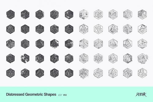 Distressed Geometric Shapes