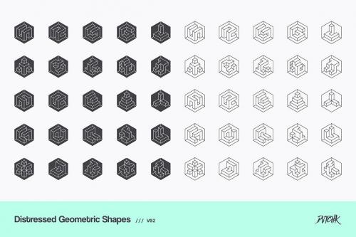 Distressed Geometric Shapes