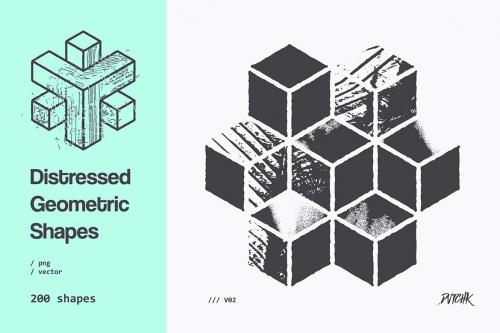 Distressed Geometric Shapes