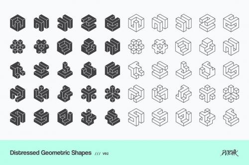 Distressed Geometric Shapes