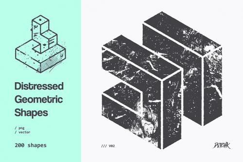 Distressed Geometric Shapes