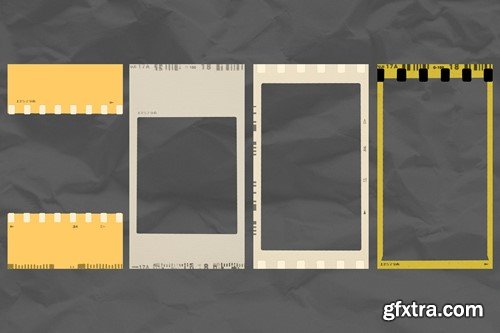 4 Retro Film Frames Stories Overlays CW4WLLW