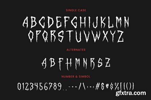 Scar Rock Scary Display Font QHVP2R4