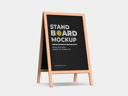 Wooden Stand Mockup - 256531412